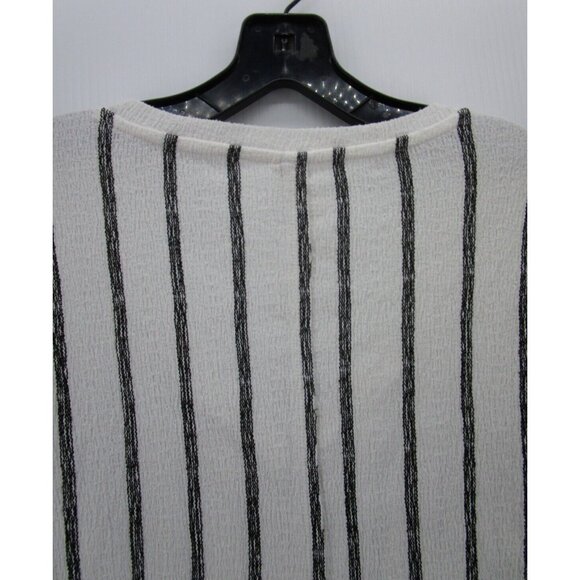 Anthropologie Top Small White Pullover Boho Striped Raglan V-Neck - Picture 7 of 11